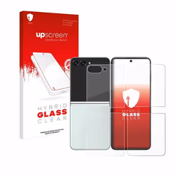 upscreen Protecteur d’Écran en Verre Trempé pour Samsung Galaxy Z Flip 5 (Avant+Arrière) – Glass-Plastique 9H Dureté