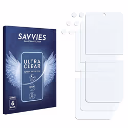 Savvies Protection Ecran pour Samsung Galaxy Z Flip 5 (Avant+Caméra) (6 Pièces) - Film Protection Ultra Clair