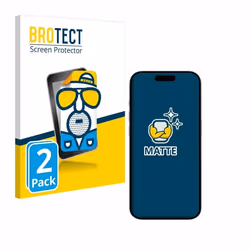 BROTECT Protection Ecran Anti-Reflet pour Apple iPhone 15 / 15 Pro (2 Pièces) - Film Mat