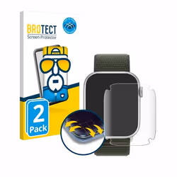 BROTECT Protection Intégrale 3D Incurvé pour Apple Watch Series 9 (45 mm) (2 Pièces) - Couverture Complète Film Protection Éc ...