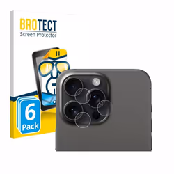 BROTECT Protection Ecran pour Apple iPhone 15 Pro Max (Caméra UNIQUEMENT) (6 Pièces) - Film Protection Ultra Clair