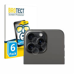 BROTECT Protection Ecran pour Apple iPhone 15 Pro Max (Caméra UNIQUEMENT) (6 Pièces) - Film Protection Ultra Clair