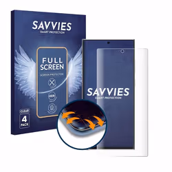 Savvies (4 Pièces) Full-Screen Ecran Protection pour Samsung Galaxy S23 Ultra Full Cover Film Protection 3D Curved [Couvertur ...