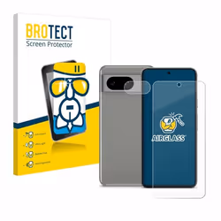 BROTECT Film Protecteur Verre 9H pour Google Pixel 8 (Avant+Caméra) [Anti-Rayures Transparent]