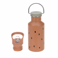 Lässig Gourde pour enfant inox, Happy Prints caramel, 500 ml, Utilisation quotidienne, Beige, Acier inoxydable, Enfant, Garço ...