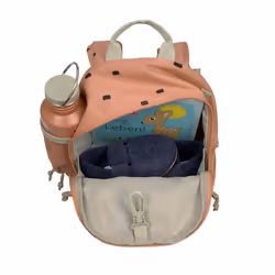 Lässig 1203001354 sac à dos Cartable sac à dos Beige Polypropylène (PP), Silicone, Acier inoxydable