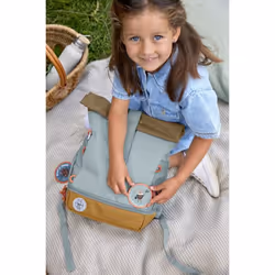 Lässig Sac à dos enfant Rolltop Nature, bleu clair