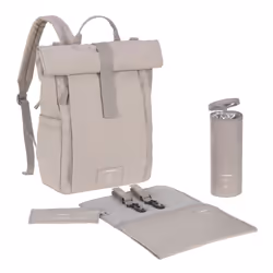 Lässig 1103038237 sac à couches Sac à dos Taupe Polyester, Polyuréthane