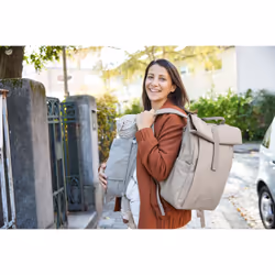 Lässig 1103038237 sac à couches Sac à dos Taupe Polyester, Polyuréthane