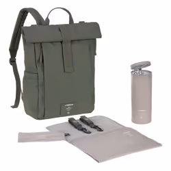 Lässig 1103038513 sac à couches Sac à dos Olive Polyester, Polyuréthane