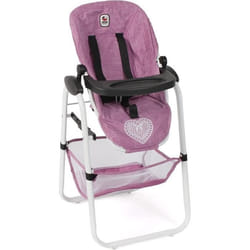 Chaise haute pour poupées - Bayer Chic 2000 - Jean rose - 37 x 34 x 71 cm - À partir de 3 ans - Mixte