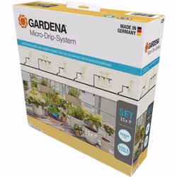 Kit d'initiation goutte-à-goutte pour balcon - jusqu'à 15 plantes Micro-Drip-System
