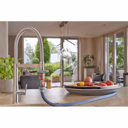 Gardena Liano tuyau d'arrosage 10 m Au-dessus du sol Polyvinyl chloride (PVC), Textile Noir, Gris