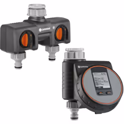 GARDENA Kit programmateur d'arrosage Flex + sélecteur 2 circuits Kit avec un programmateur d’arrosage Flex et un sélecteur 2  ...