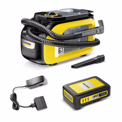 Kärcher SE 3-18 Compact Battery Set, 184 W, Aspirateur sans sac, Humide, Sans sac, 1,2 L, Noir, Jaune