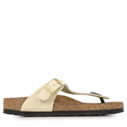 Sandales Gizeh Etroite Cuir Beige