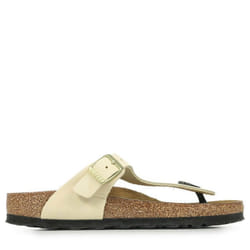 Sandales Gizeh Etroite Cuir Beige
