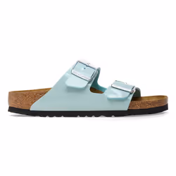 Sandales Birkenstock Arizona - Femme - Cuir - Bleu - Verde