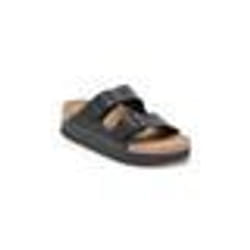 Sandales cuir Birkenstock Arizona Suede - Homme - Vert - Faded khaki - Boucle de serrage - Plat