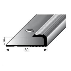 Profilé à emboîter pour sol stratifié de 5 mm  Aluminium anodisé  A visser  Couleur:argent  Longueur:900 mm  Largeur:30 mm