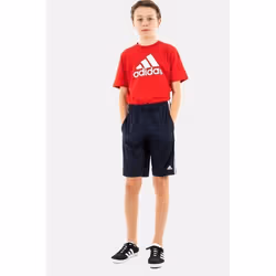 Short Bermuda Adidas Originals U 3S KN SHO Encleg/Blanc - Enfant Garçon - Bleu