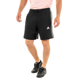 Short à 3 bandes en moleton Essentials en Noir