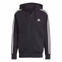 Veste à capuche zippée 3 bandes Essentials en Noir