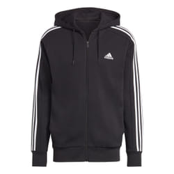 Veste à capuche zippée 3 bandes Essentials en Noir