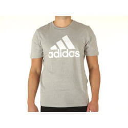T-shirt Homme ADIDAS - Gris - Coton - Regular - Manches courtes - Col arrondi