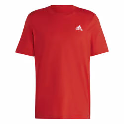 T-shirt en jersey à petit logo brodé Essentials en Rouge