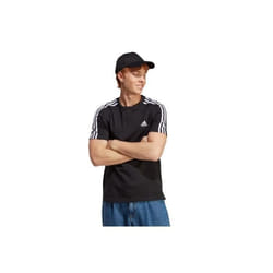 Tee Shirt - ADIDAS - 3S - Noir Blanc - Coton - Manches Courtes