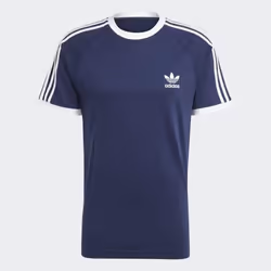 T-shirt - Adidas - 3-stripes - Bleu Marine - Manches Courtes - Ajustée