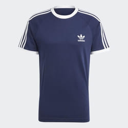 T-shirt - Adidas - 3-stripes - Bleu Marine - Manches Courtes - Ajustée