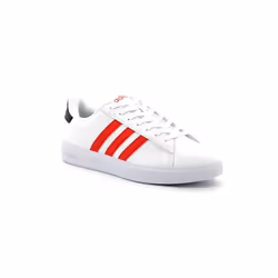 Baskets ADIDAS Grand Court 2 Blanc - Homme - Lacets - Aspect cuir
