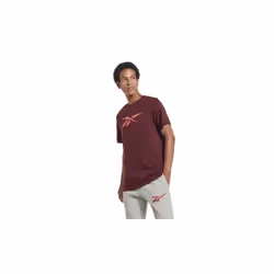 T-shirt homme - REEBOK - Logo Tee - Bordeaux - 100% coton - Manches courtes