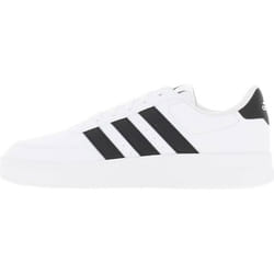 Chaussures basses en cuir ou simili Breaknet 2.0 - Adidas - Homme - Blanc - Lacets