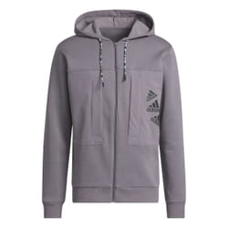 Sweat Violet Homme Adidas M Q4 Bl Fz Hd