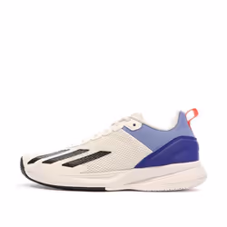 Chaussures de Tennis Blanche/Bleu Homme Adidas Courtflash
