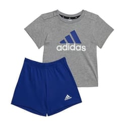Ensemble Garçon - Adidas - HR5887 - Bleu/Gris - 100% coton biologique - Manches courtes