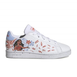 Chaussures pour Fille - ADIDAS - Advantage Moana K - Blanc - Lacets - Synthétique