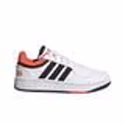 Chaussures basses en cuir ou simili Hoops 3.0 K - Adidas - Garçon - Blanc