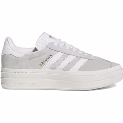 Chaussures Adidas Gazelle Bold W pour Femme - Gris - Lacets - Plat - Cuir