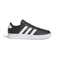 Chaussures basses cuir ou simili Breaknet 2.0 - Adidas - Homme - Noir - Lacets - Semelle semi-rigide