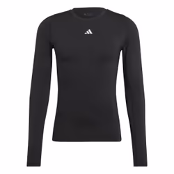 T-shirt homme Adidas Techfit Aeroready à manches longues - Noir