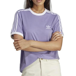 Short Mauve Femme Adidas Stripes