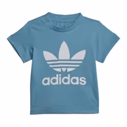 T-shirt Bleu Garçon Adidas Trefoil