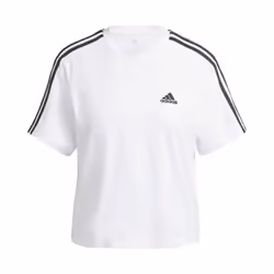 Crop top en jersey Essentials 3-Stripes en Blanc - S