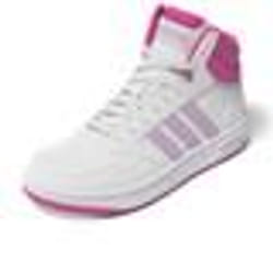 Chaussures Adidas Hoops 3.0 Mid K pour Fille - Blanc - Basket-ball - Multisport - Indoor