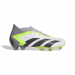 Chaussures de Foot Blanc/Gris/Vert Adidas Predator Accuracy.1 FG