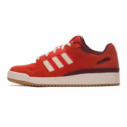 Chaussures ADIDAS Forum Low Cl Rouge - Homme/Adulte - Synthétique - Lacets - Plat